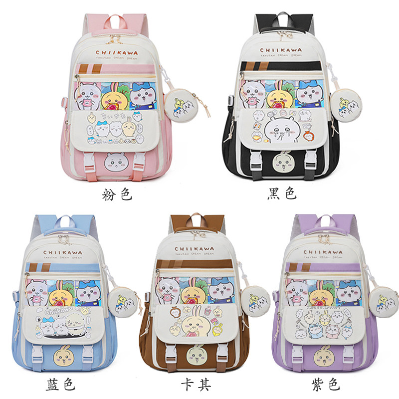 书包女大容量哈奇可爱简约乌萨奇初中高中大学生吉伊卡哇双肩背包