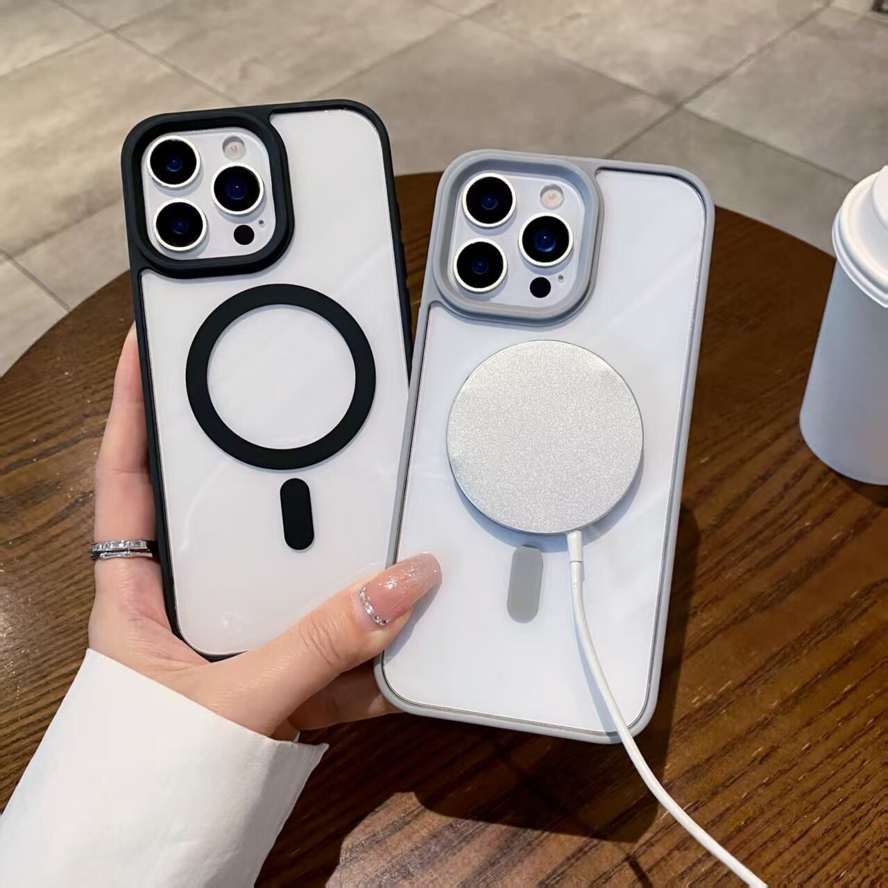 简约磁吸ins风半透明马卡龙苹果手机壳Casetif雾感磨砂iPhone17ProMax软壳16Pro轻薄15Plus全包14男女Air防摔