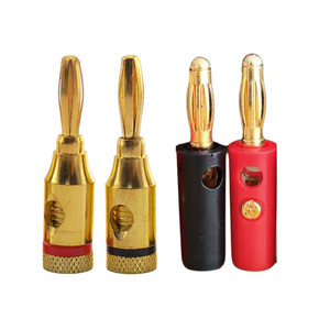 功放机连接线香蕉插头喇叭免焊