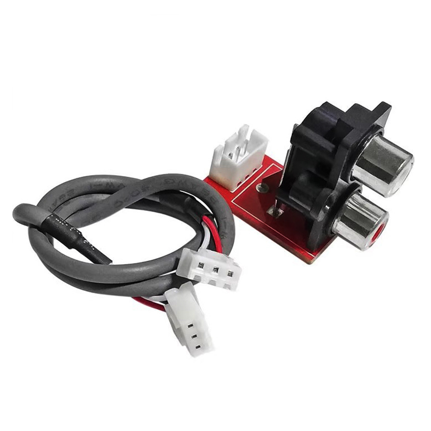 音响功放母座RCA插座2位2孔音频输入莲花头2/4孔插座带电路板配件