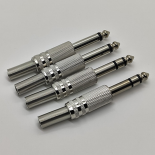 话筒6.5音频插头接线头配件麦克风三芯二芯话筒单声立体声6.35mm