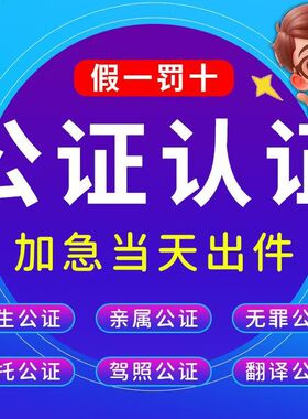 公证出生亲属关系无罪犯翻译驾照留学历成绩户口本婚姻海牙双认证