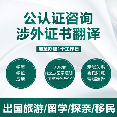 公证翻译户口本亲属关系学历成绩出生无罪驾照结婚证委托双认证
