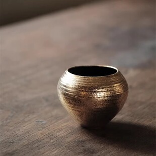 不亦室 松风舍程伟手作金彩陶泥建水 茶海 茶器茶道零配