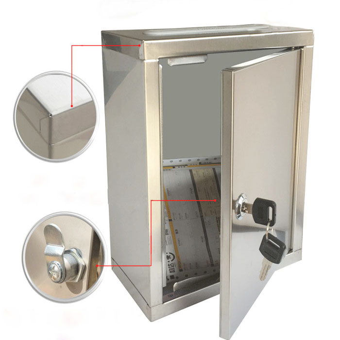 投币不锈钢意见箱爱心箱别墅箱建议挂壁无字信箱