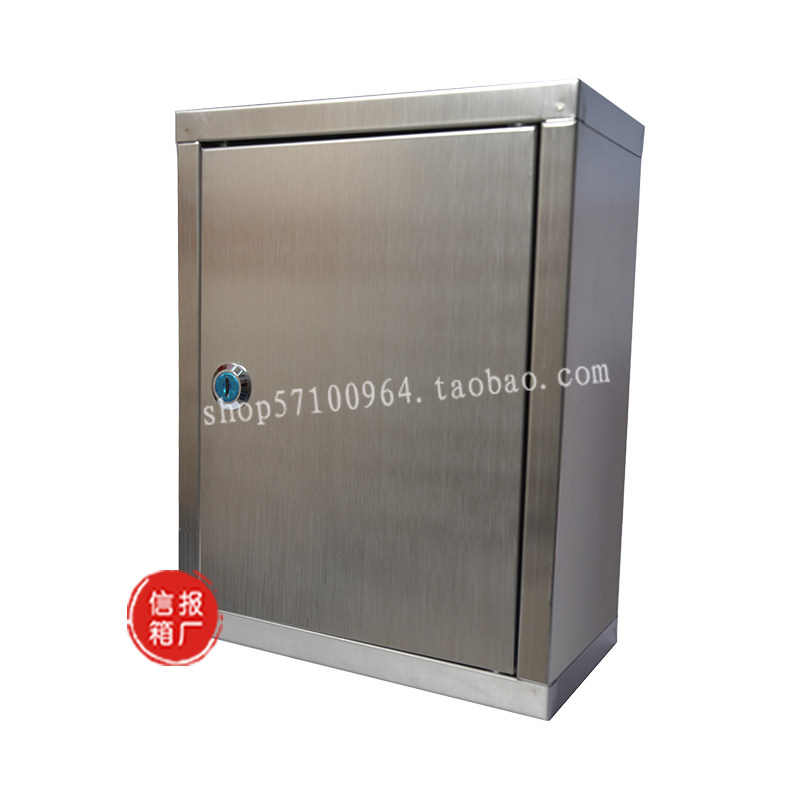 不锈钢中号带锁壁挂式牛奶箱图片