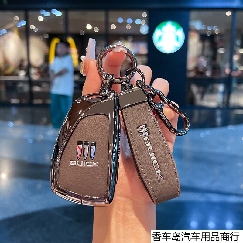 适用新款昂科威S/plus车用钥匙包别克世纪6键高档壳金属扣改装套