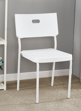 家用时尚餐椅现代简约休闲洽谈椅餐椅塑料椅子加厚靠背椅凳子