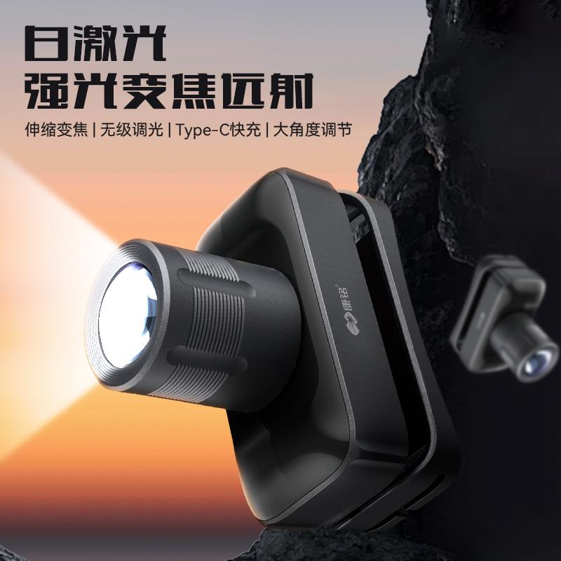 康铭头灯强光充电超亮变焦照明灯