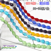 diy配件水滴珠 8X11MM滴水珠直孔水晶珠手工珠头饰珠 一条58颗