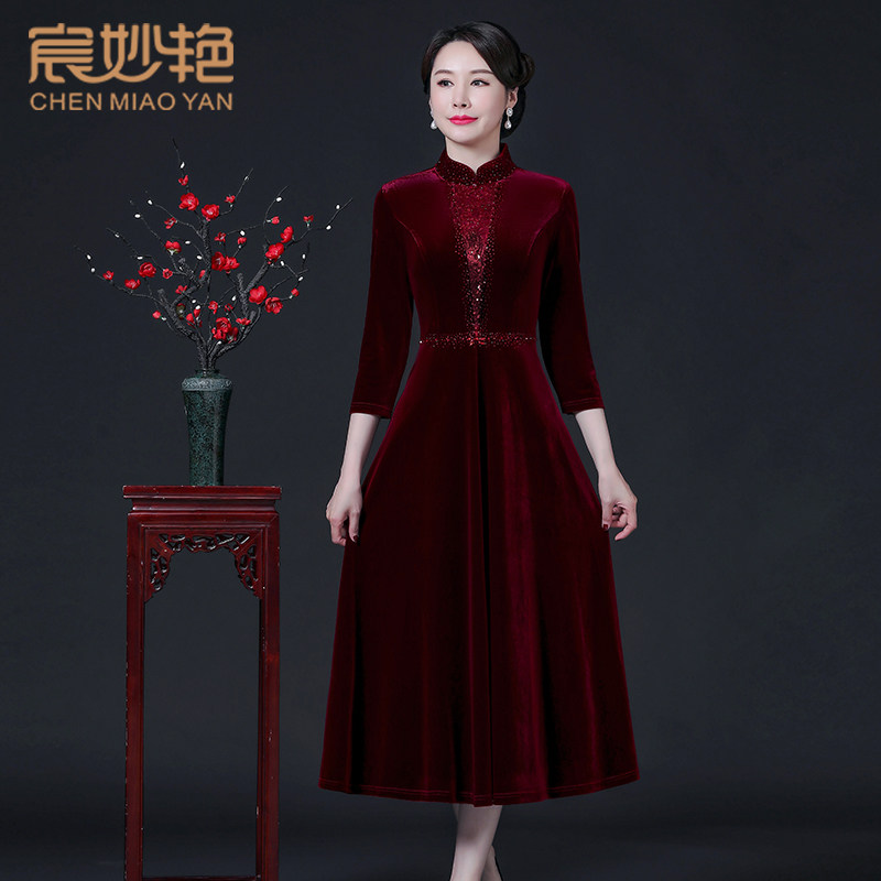 高贵优雅喜婆婆改良旗袍