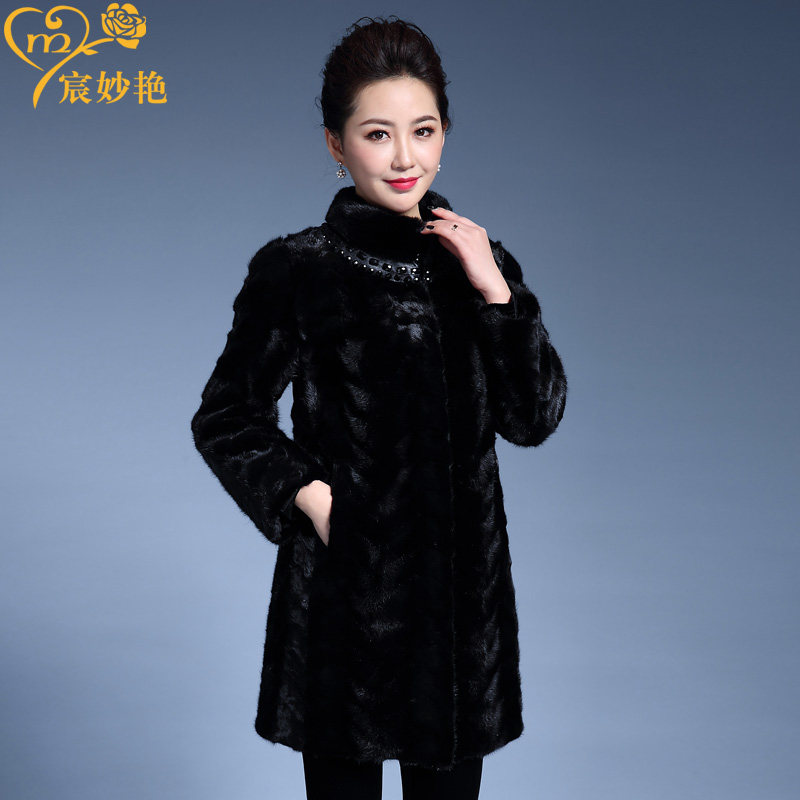 冬季新款妈妈装女大衣中年皮草