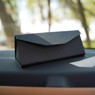 三角形可折叠式 太阳眼镜墨镜收纳盒抗压耐摔近视眼镜盒 眼镜盒时尚