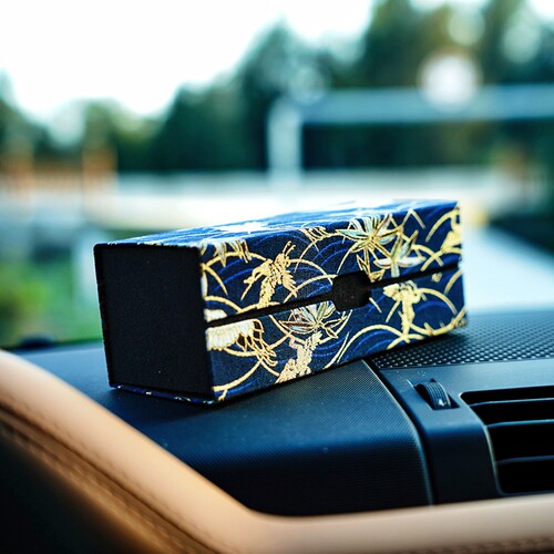 双层眼镜盒 ins国潮风便携款近视镜墨镜收纳盒抗压抗摔大容量个性