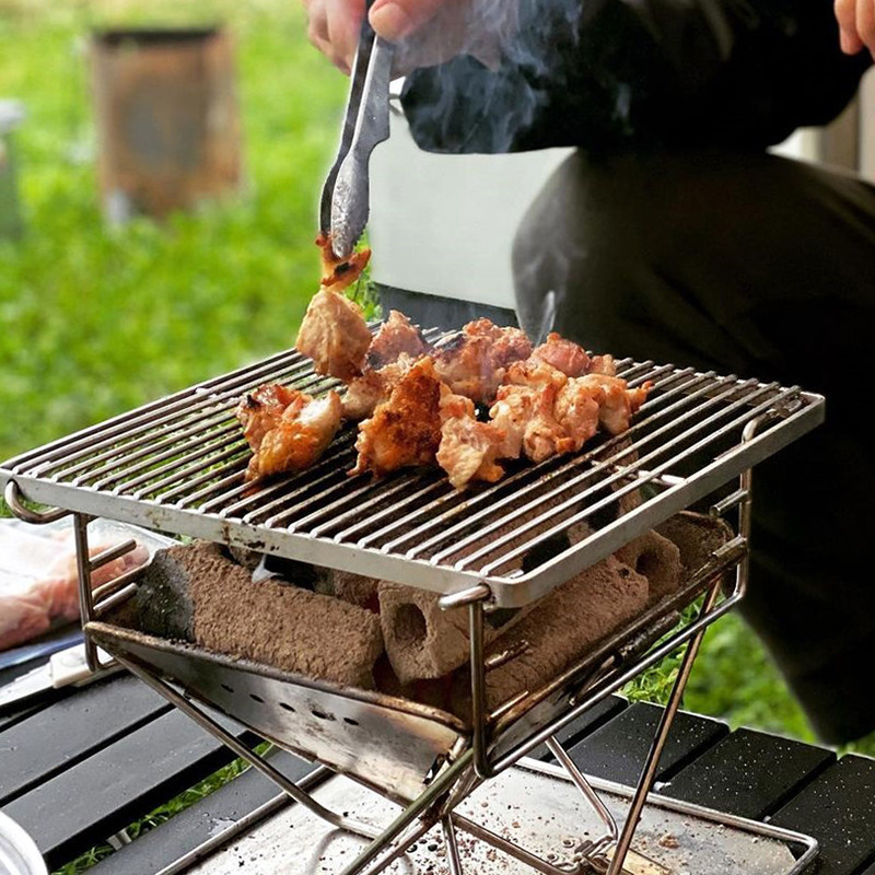 柯曼户外烧烤炉304不锈钢折叠烤架烤肉炉烧烤架BBQ烤箱烤网用品
