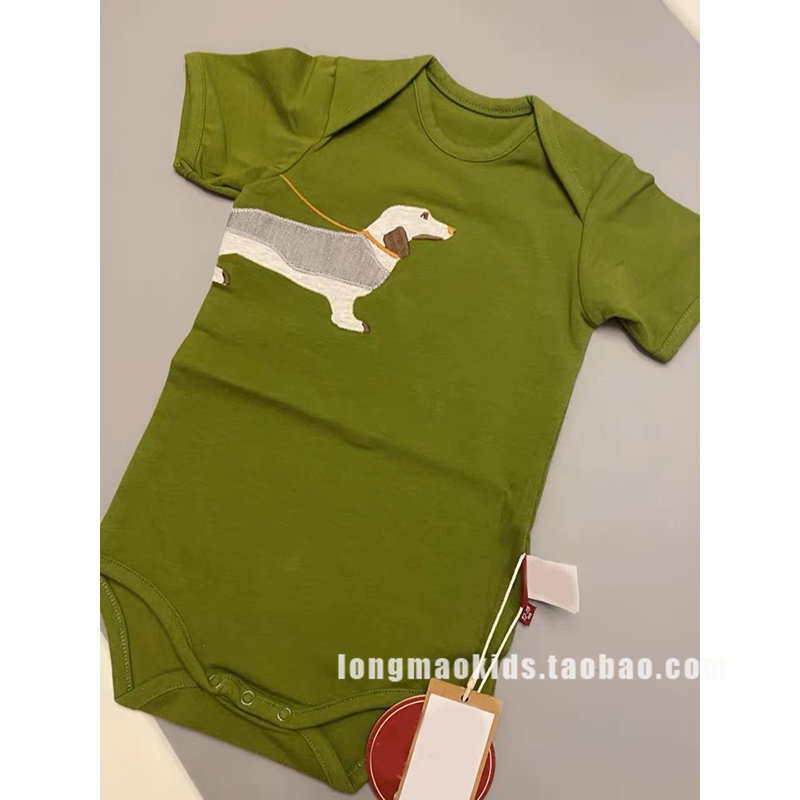 韩式宝宝夏款衣服超萌婴儿连体衣夏季薄款网红可爱小狗短袖包屁衣