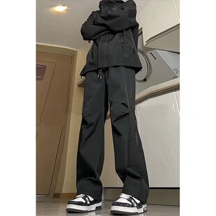 直筒休閑褲 大碼 男款 防風工裝 春秋季 機能褲 沖鋒褲 褲 美式 戶外登山褲