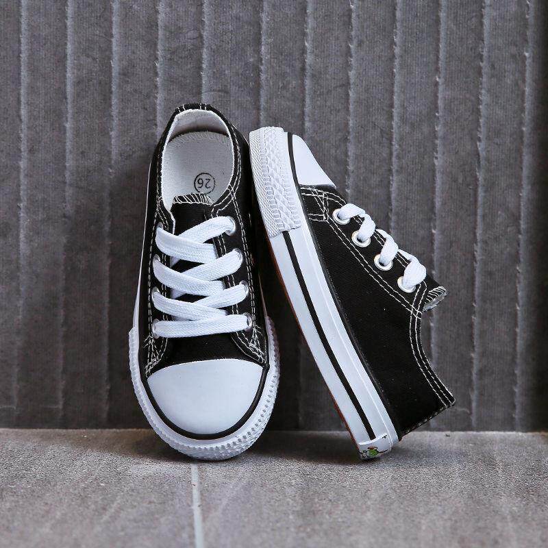 中大童韩版亲子鞋儿童帆布鞋女童球鞋夏季男童鞋子宝宝布鞋小白鞋