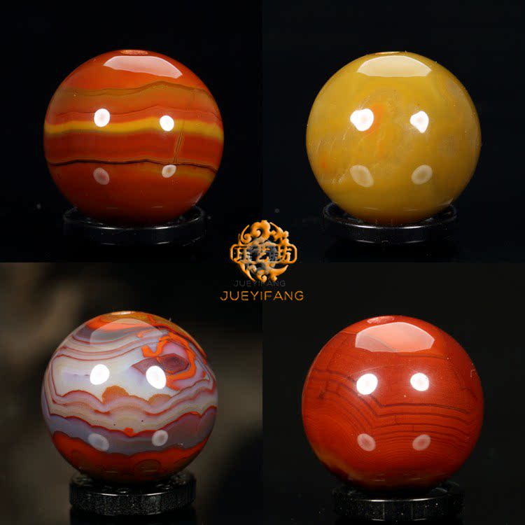 珏艺坊宣化战国红玛瑙精品圆珠珠子散珠单珠配饰顶珠配珠16mm-B