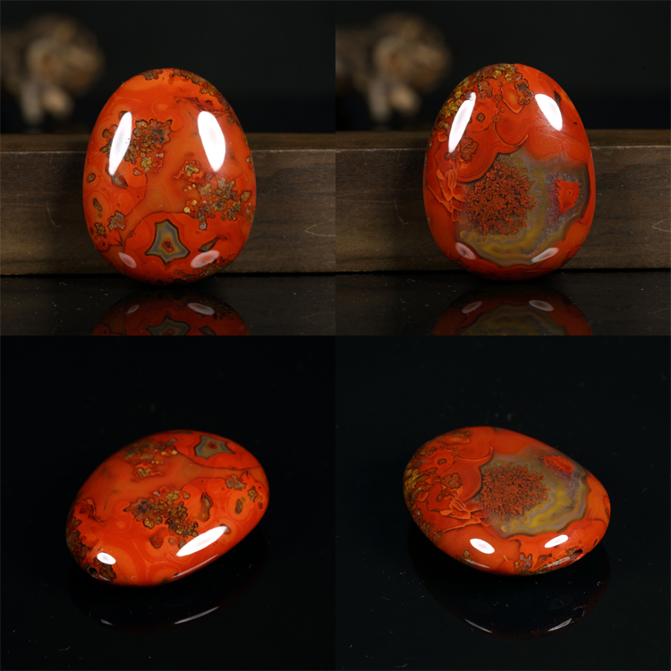 珏艺坊宣化战国红玛瑙精品特色勒子桶珠背云吊坠挂坠配饰LDTS-35