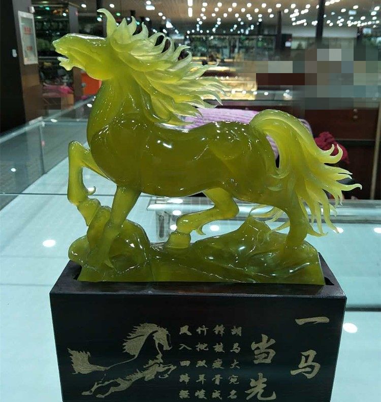 天然岫岩玉石岫玉生肖马玉器雕件马到成功升迁家居开业玉器摆件