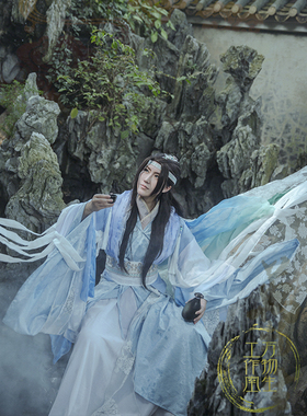 ［万物生］独家设计－云梦天－蓝色古装男装三千鸦杀cos傅九云