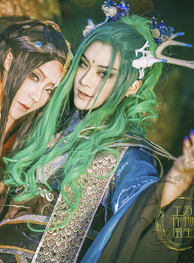 【万物生】『龙鳞』黑色青色蓝色古装霸气男装锦鲤抄COS（代售）