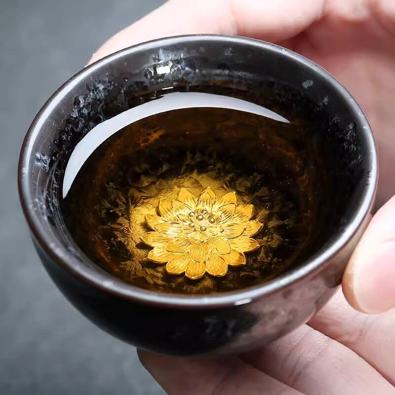 天目瓷银饰高档建盏天目杯甲盏窑