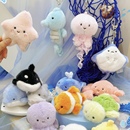 创意bb叫发声可爱海洋动物海星乌龟毛绒钥匙扣精致包挂件朋友礼物