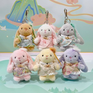 创意温蒂兔新中式穿裙毛绒玩偶挂件精美背包钥匙扣送女友闺蜜礼物