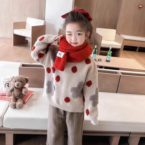 女童毛衣秋冬季新款保暖打底