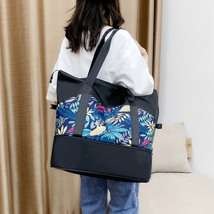 旅行包包女短途大容量健身包干湿分离收纳行李袋手提轻便瑜伽背包