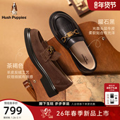 英伦真皮厚底增高复古老钱风休闲鞋 暇步士点金石乐福鞋 女26春新款