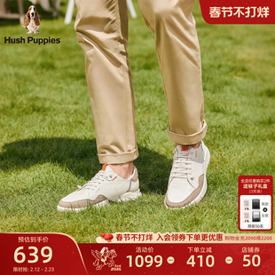 暇步士免系带休闲男鞋春秋新款真皮百搭轻便黑武士柔软透气通勤鞋