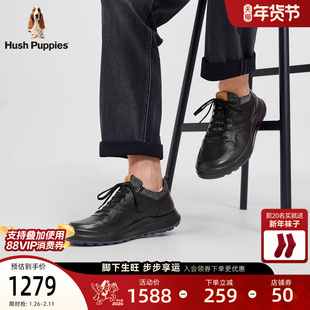 【商场同款】暇步士真皮休闲皮鞋黑武士男鞋春秋新款运动健步鞋男