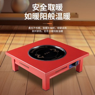 电陶炉多功能可调温电火盆取暖器速热炉子电暖气烤火炉家用暖脚器