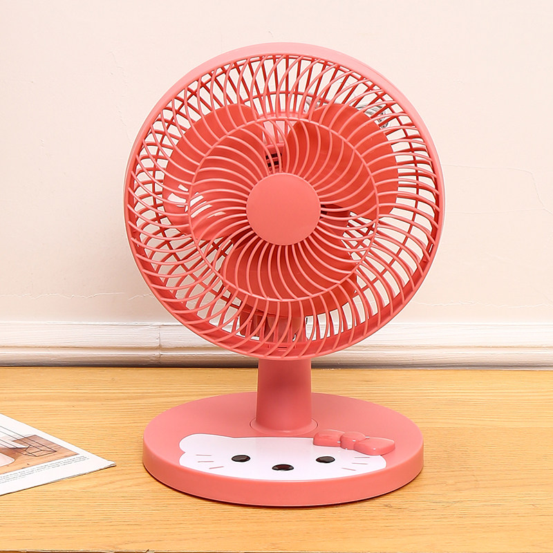 床头扇桌面台扇家用插电型台式大功率强力可摇头厨房小风扇带遥控
