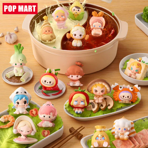 泡泡萌粒POP MART泡泡玛特快乐开涮系列公仔盲盒玩具礼物桌面摆件