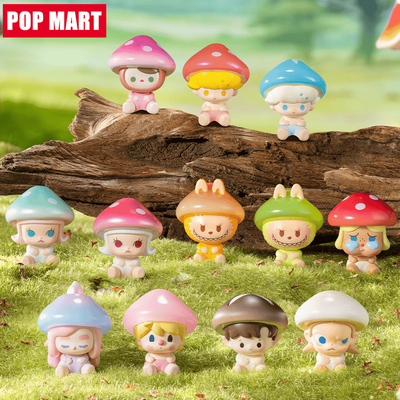 泡泡玛特蘑菇系列坐姿系列公仔