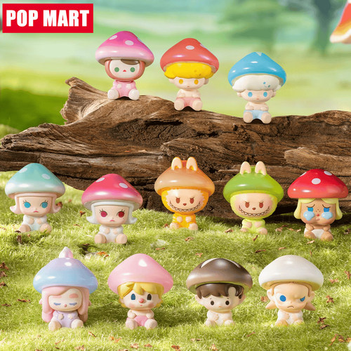 泡泡玛特蘑菇系列坐姿系列公仔