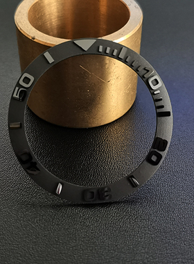 手表配件卡西欧剑鱼游艇凸字款MDV-106/107代用陶瓷计时圈黑色/银