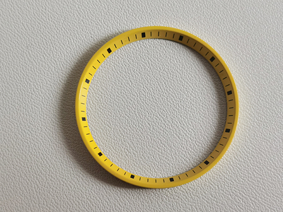 手表配件金属内影圈黄色