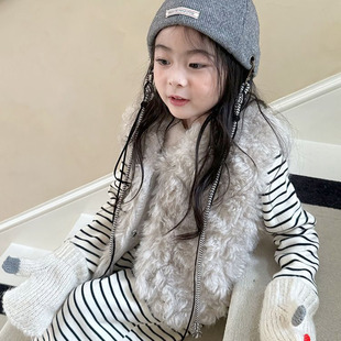 2025秋冬儿童羊羔毛马甲女童外穿毛毛马甲洋气韩版童装宝宝背心