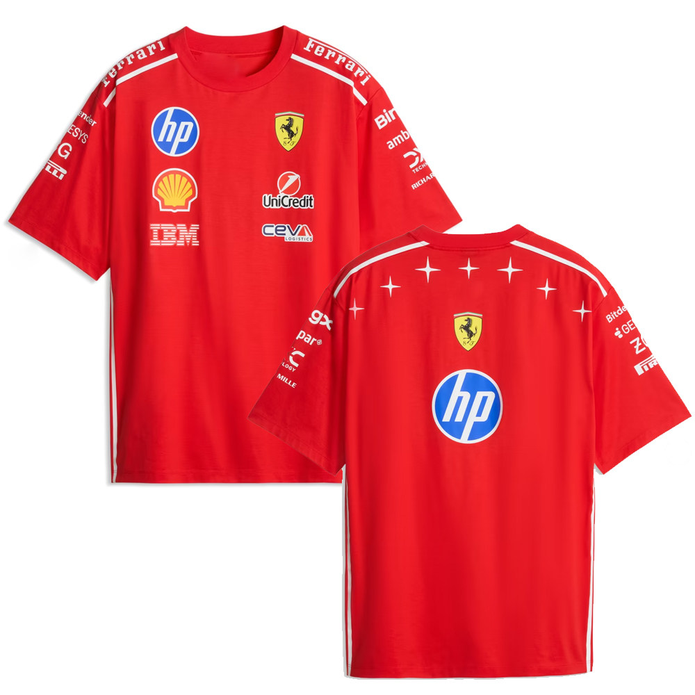 F1赛车服2026法拉利车队短袖T恤勒克莱尔16号 老四老汉密尔顿44号图片
