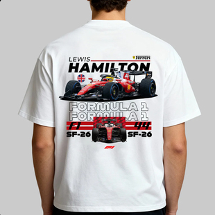 T恤衫 2026 44好老汉短袖 SF26 F1赛车法拉利车队Scuderia Ferrari