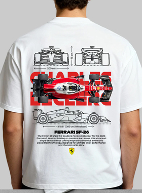 2026 F1方程式赛车中国大奖赛 法拉利车队SF26短袖T恤衫 男女半袖