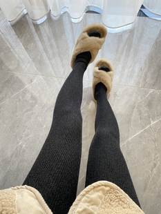 韩国helder老板娘同款大弹力亮丝细条羊毛连裤袜打底裤定纺正确版