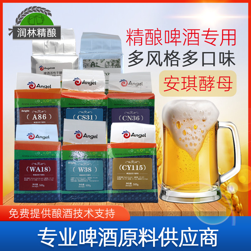 安琪啤酒酵母粉CS31CN36BF16S129WA18W38W008艾尔拉格小麦高活性