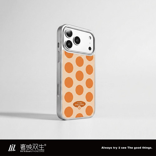 LIL原创秋日暖阳适用苹果华为小米手机壳iPhone17promax新款16磨砂15ins超薄14文艺复古波点玻璃少女电镀防摔
