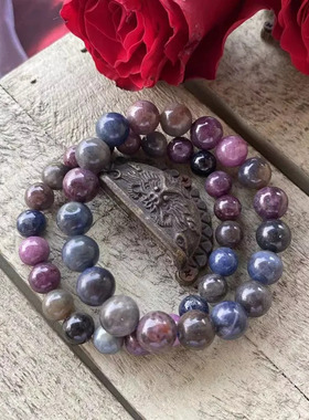 LunaWitch天然红蓝宝石手链